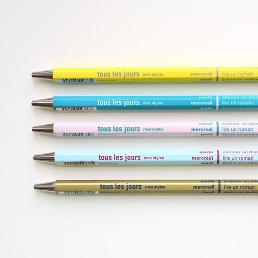 Tous Les Jours 0.5 Ballpoint Pen | Various Colours