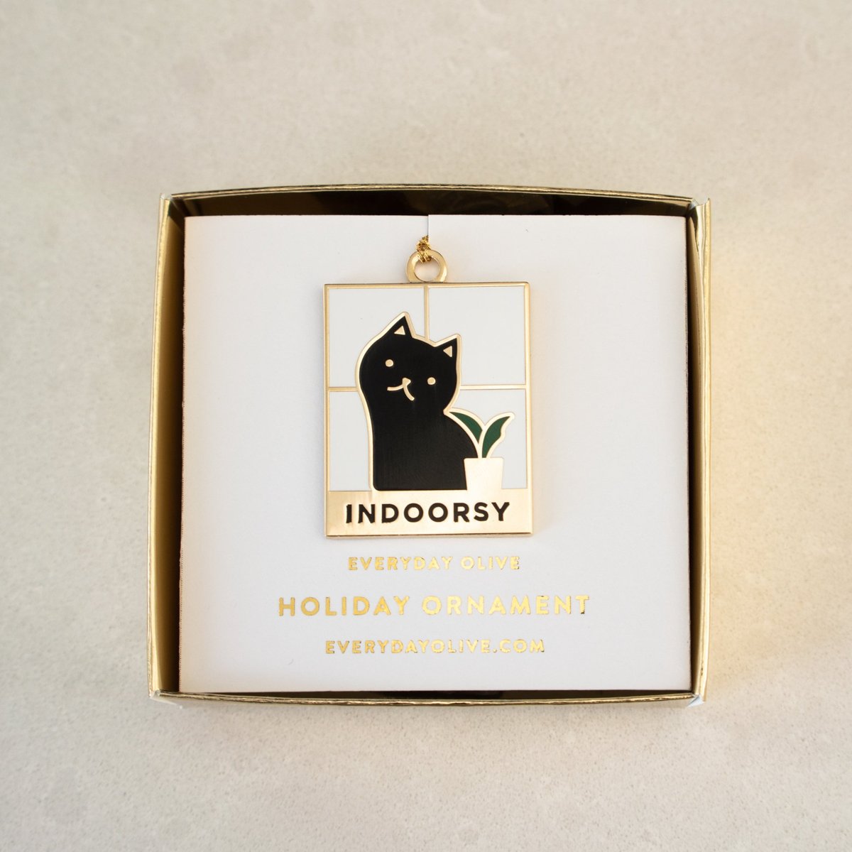 Black Cat Indoorsy Ornament