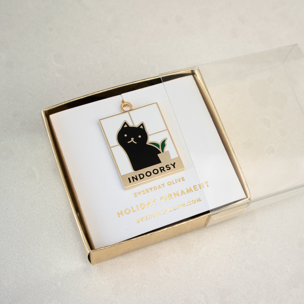 Black Cat Indoorsy Ornament