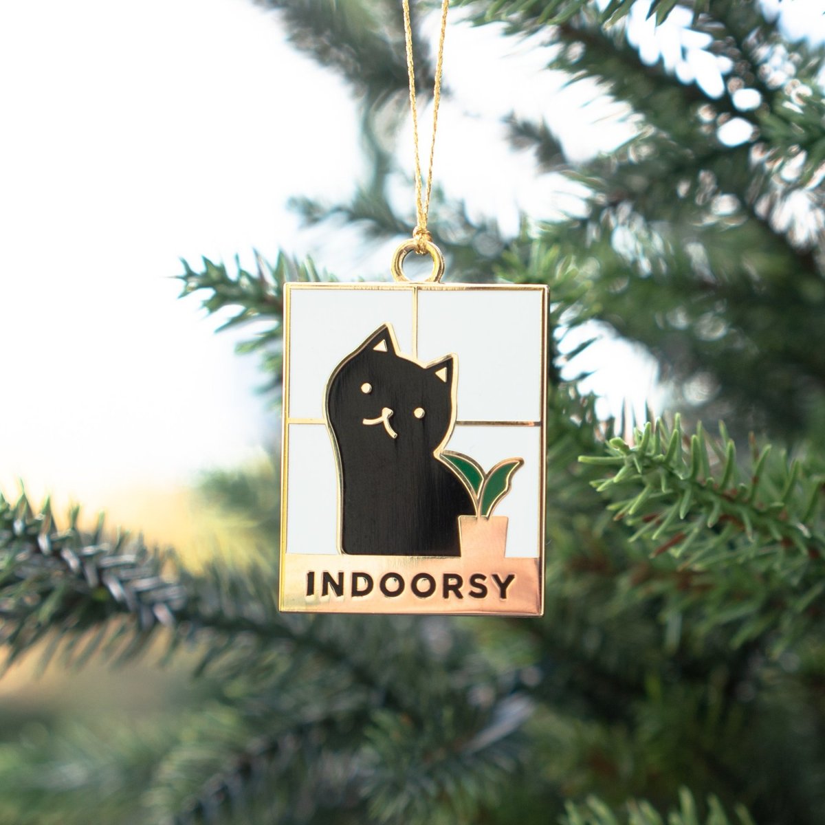 Black Cat Indoorsy Ornament