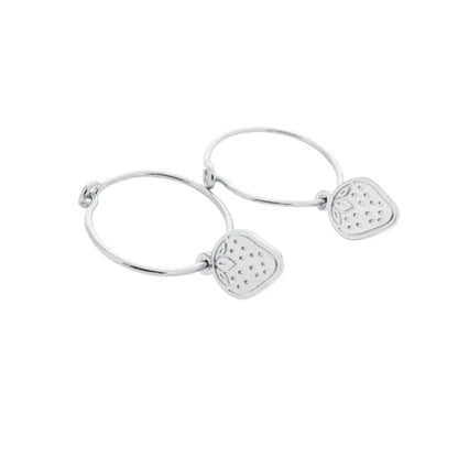Magic Charm Strawberry Hoops | Silver