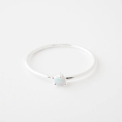 Opal Orb Ring | Silver