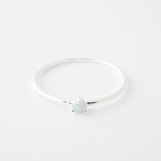 Opal Orb Ring | Silver